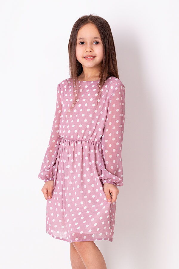 Платье в горошек для девочки Mevis розовое 3908-02 - цена