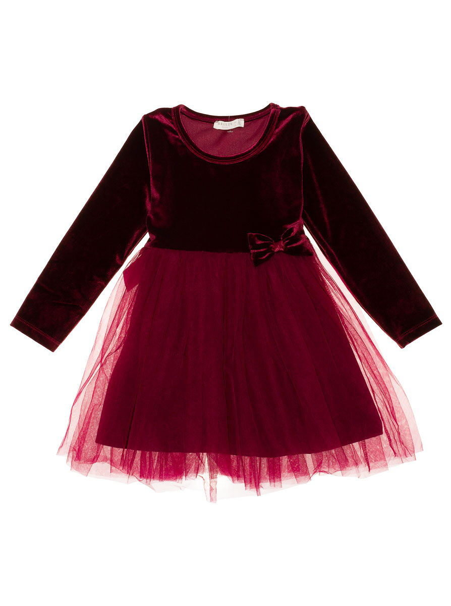 Платье нарядное для девочки Breeze бордовое 13200 - цена