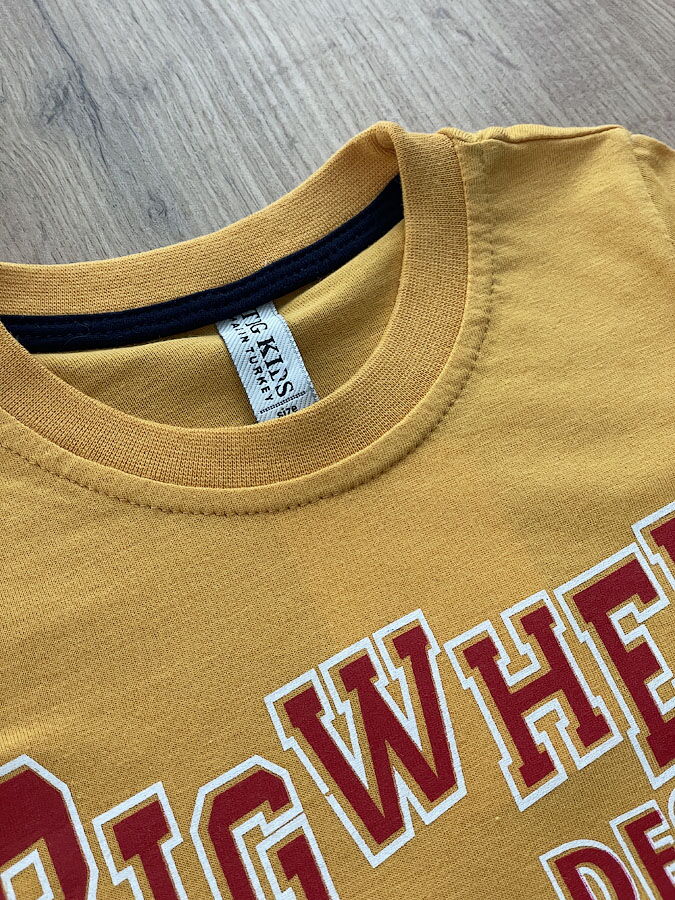 Футболка для мальчика Big Wheel желтая 57424 - фото