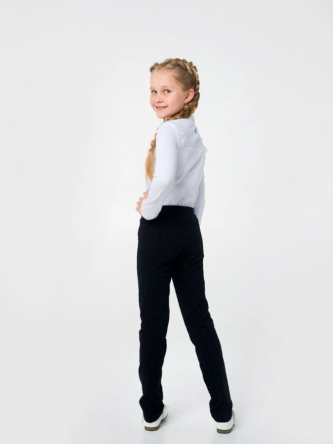 Брюки трикотажные для девочки SMIL черные 115433 - картинка