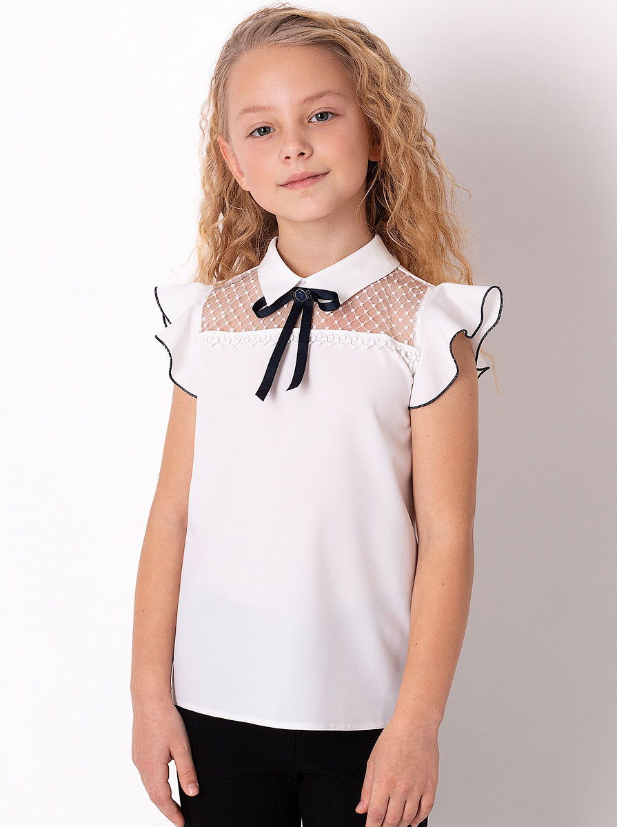Блузка для девочки Mevis молочная 3683-02 - цена