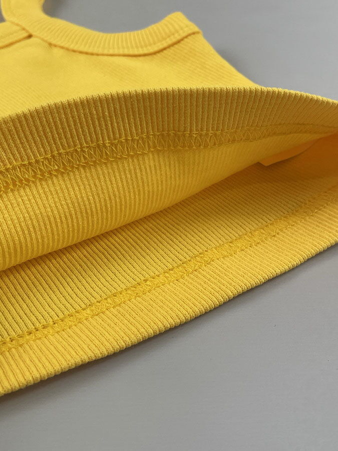 Кроп-топ для девочки Mevis желтый 4607-08 - размеры