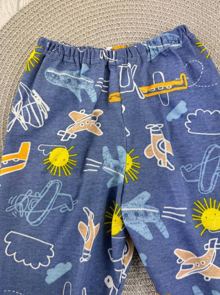 Пижама для мальчика Самолетики синяя 5303 - фотография