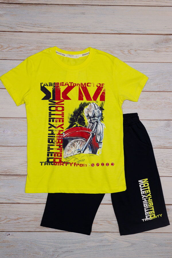 Комплект футболка и шорты для мальчика Breeze желтый 14512 - цена