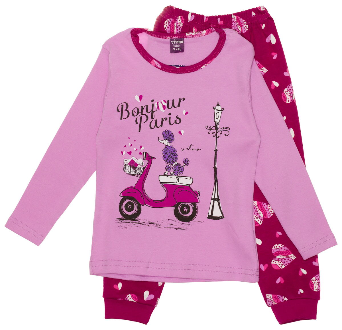 Пижама для девочки Vitmo фиолетовая 717 - размеры