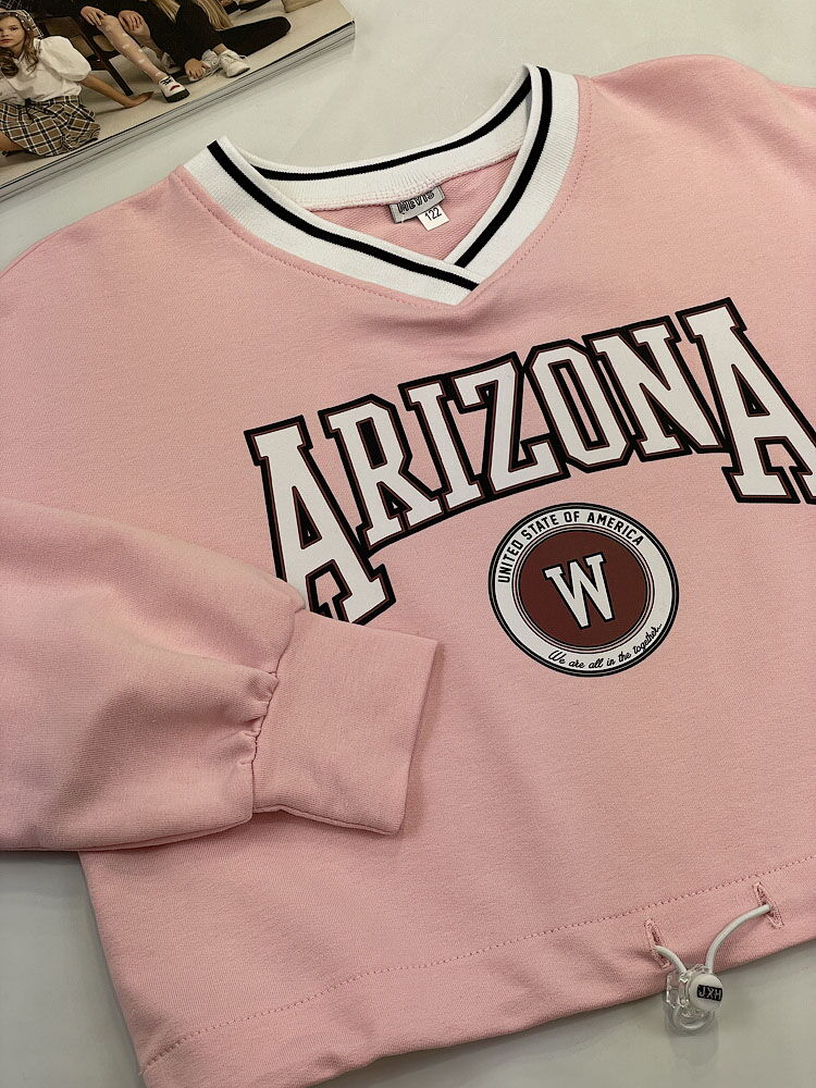 Стильный костюм для девочки Mevis Arizona розовый 4838-01 - фотография
