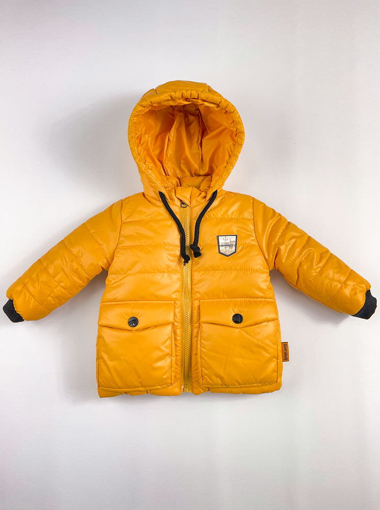 Куртка зимняя для мальчика Одягайко горчичная 20250 - фотография