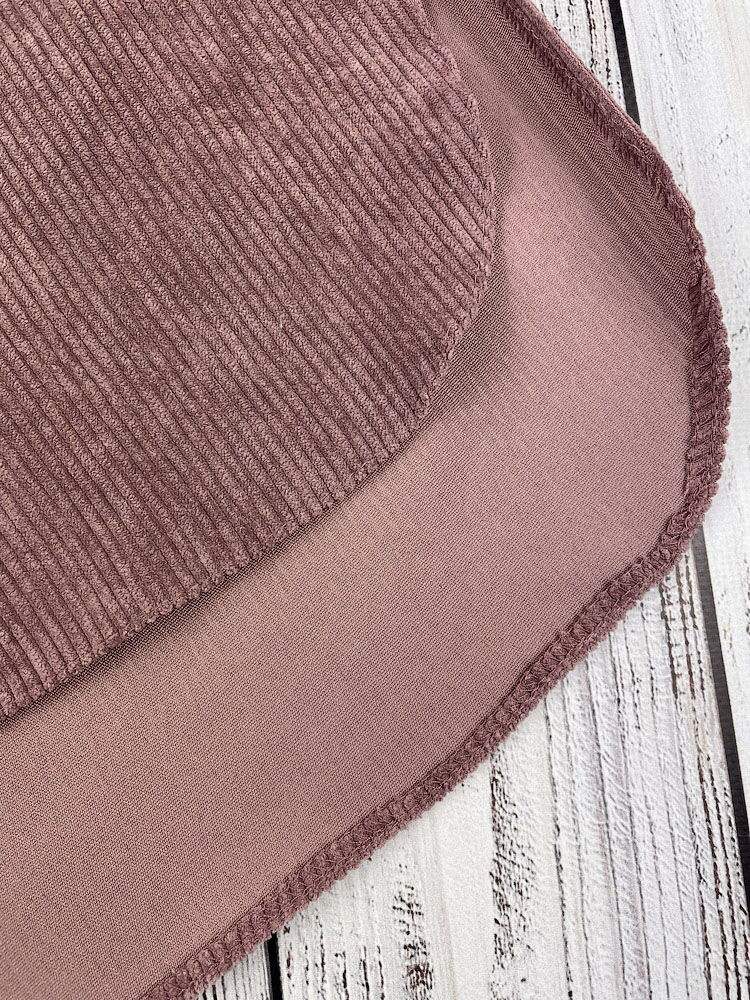 Стильная рубашка вельвет для девочки темно-розовая 0223 - фотография
