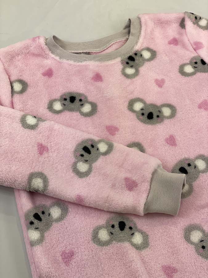 Пижама детская вельсофт Фламинго Коалы розовая 855-910 - картинка