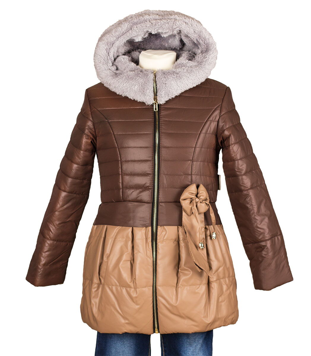 Куртка для девочки ОДЯГАЙКО коричневая 2686 - цена