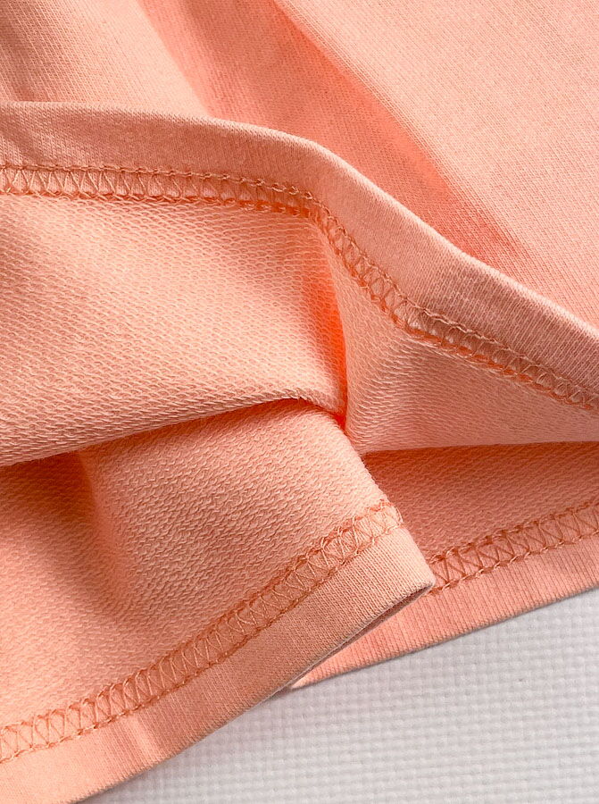 Трикотажное платье для девочки Mevis персиковое 3738-03 - размеры