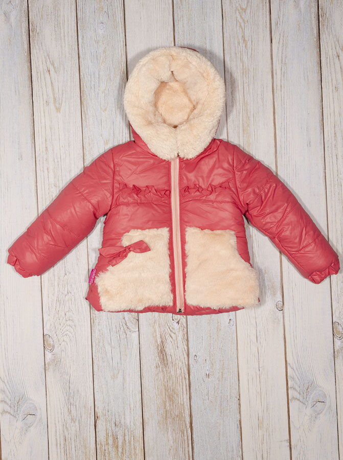 Комбинезон раздельный зимний для девочки (куртка+штаны) ОДЯГАЙКО коралловый 20023/32005 - фото