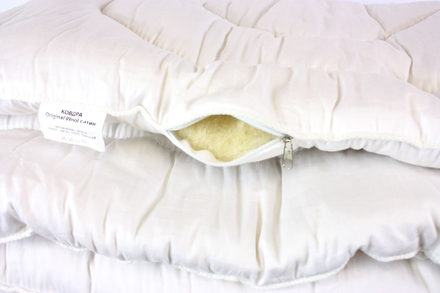 Одеяло шерстяное полуторное LightHouse Original Wool сатин 155*215 - купить