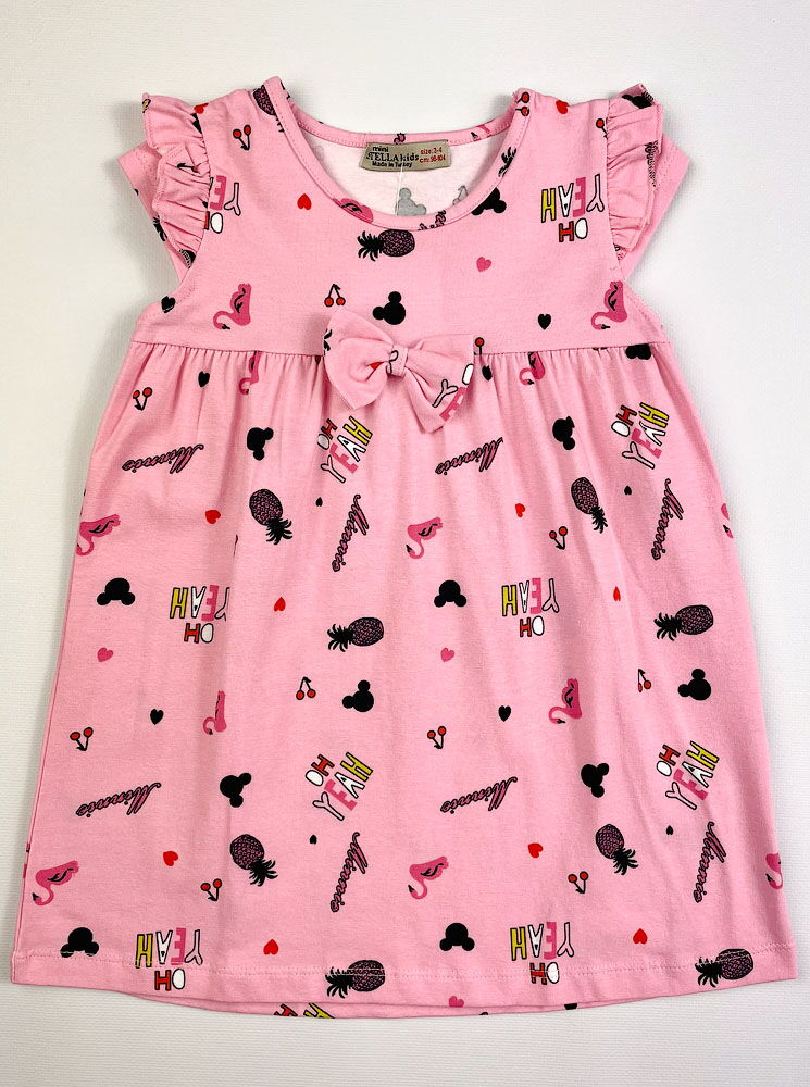 Платье для девочки Stella Kids Тропики розовое 0217 - размеры