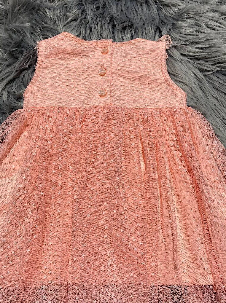 Нарядное платье для девочки Breeze персиковое 14130 - фото