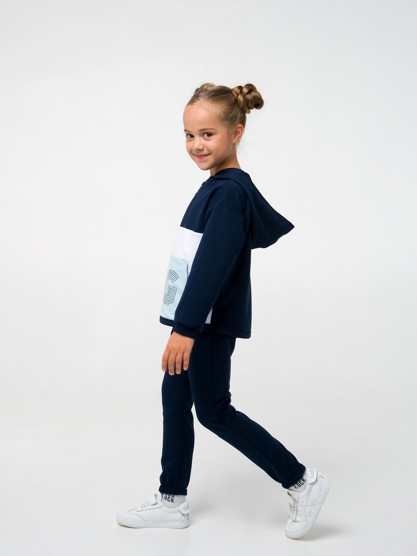 Спортивный костюм для девочки SMIL темно-синий 117286/117287/117300 - фото