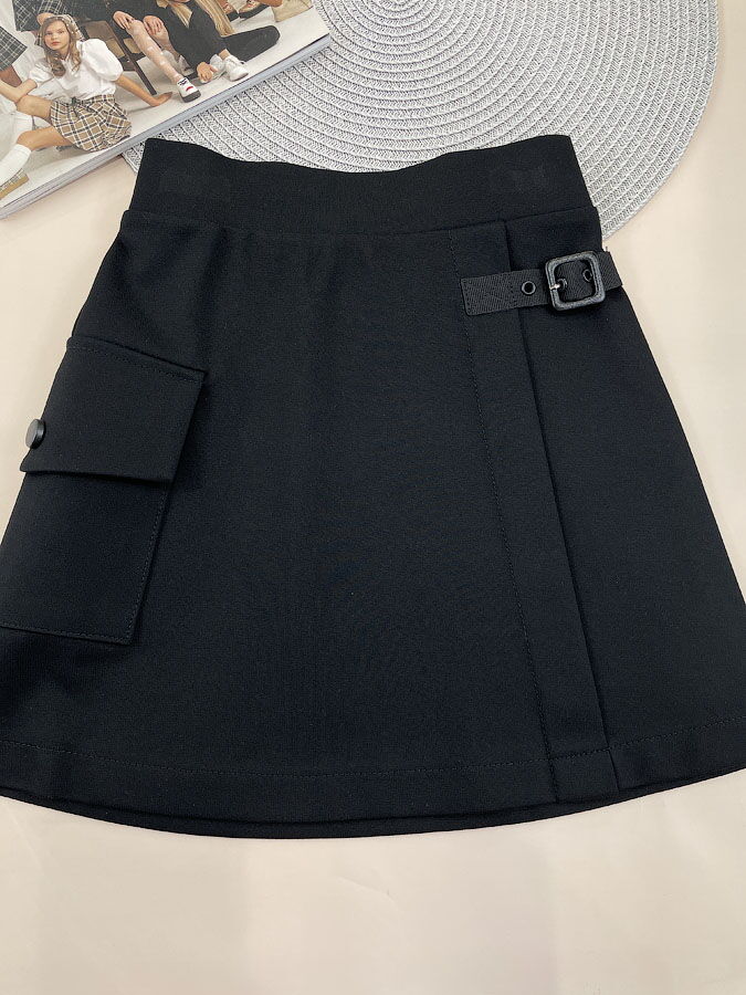 Юбка школьная для девочки Mevis черная 4967-02 - купить