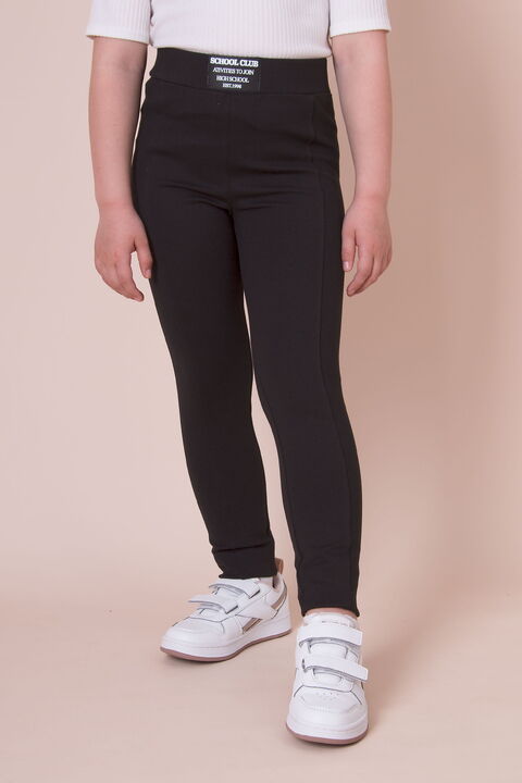 Школьные брючки-лосины для девочки Mevis черные 4998-01 - цена