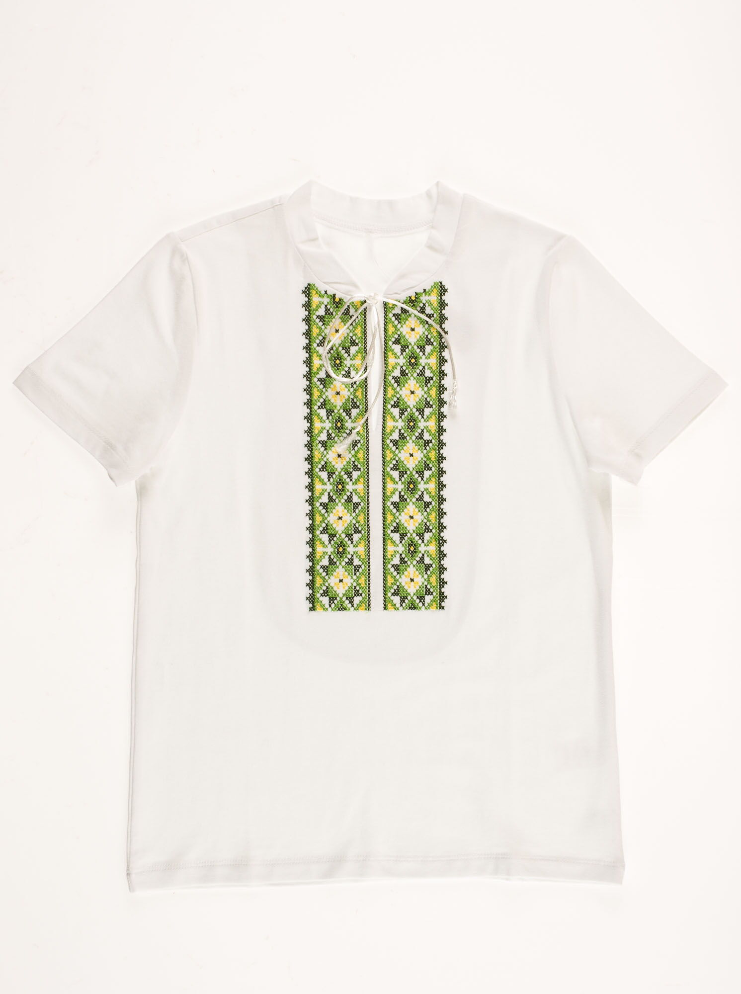 Вышиванка-футболка для мальчика Фабрика зеленая 6020В - цена