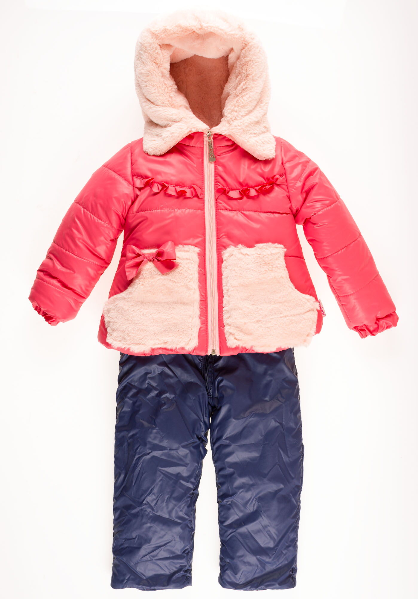 Комбинезон раздельный зимний для девочки (куртка+штаны) ОДЯГАЙКО коралловый 20023/32005 - купить