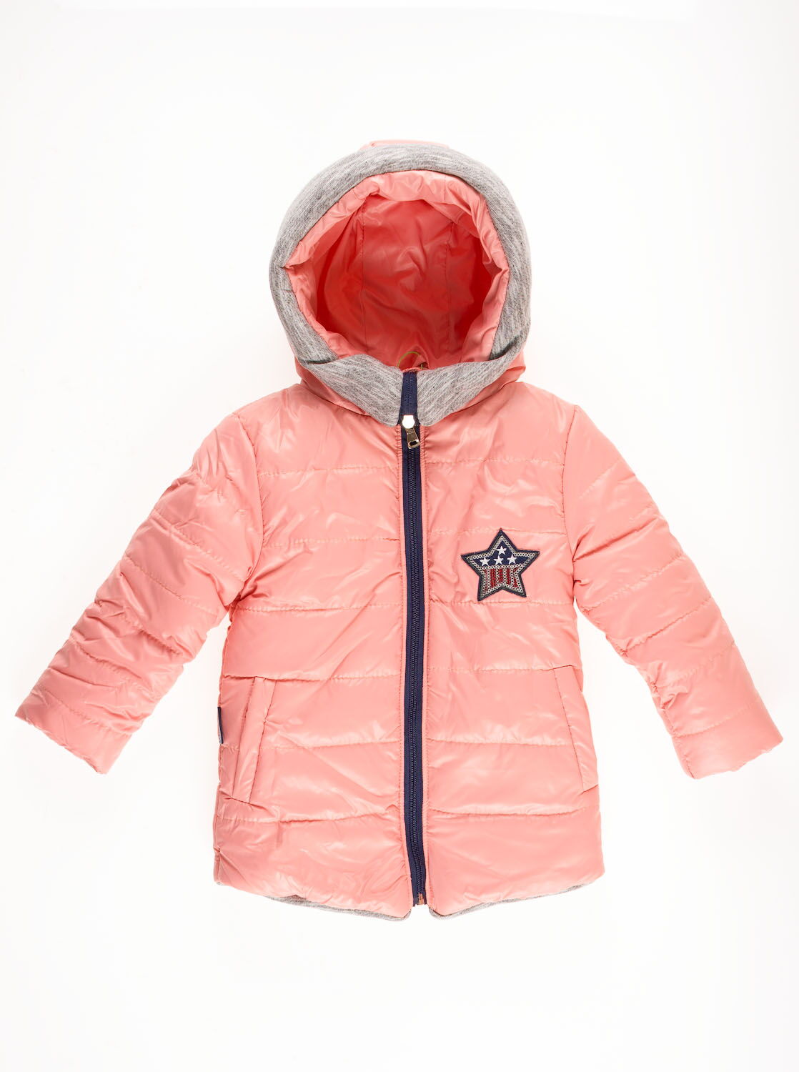 Куртка зимняя для девочки Одягайко  пудра 20018 - цена