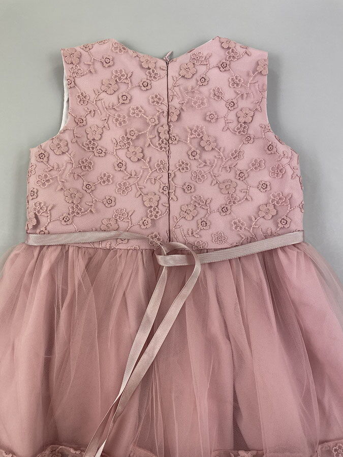 Нарядное платье для девочки Mevis розовое 3312-03 - фото