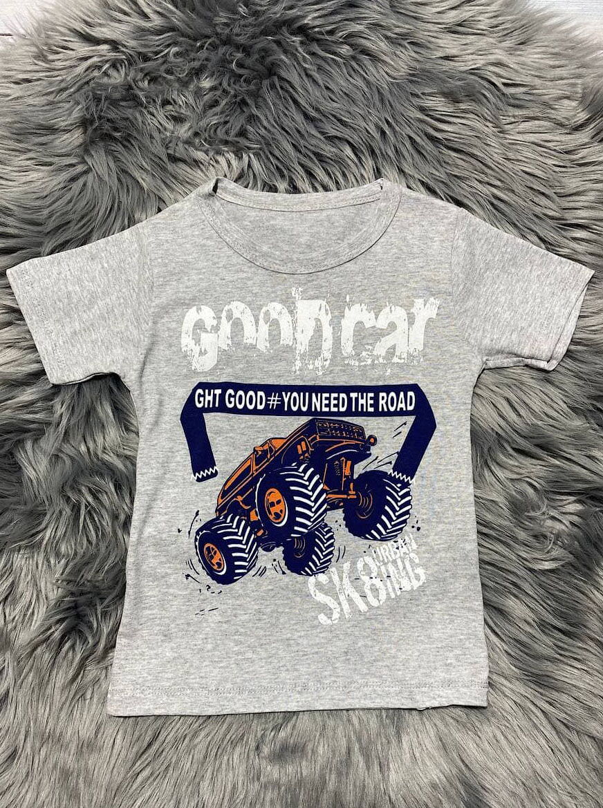 Комплект для мальчика футболка и шорты серый Road 5010-117 - фото