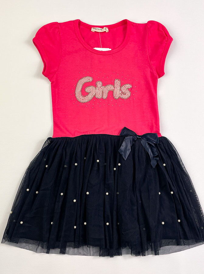 Платье для девочки Breeze Girls коралловое 10766 - цена