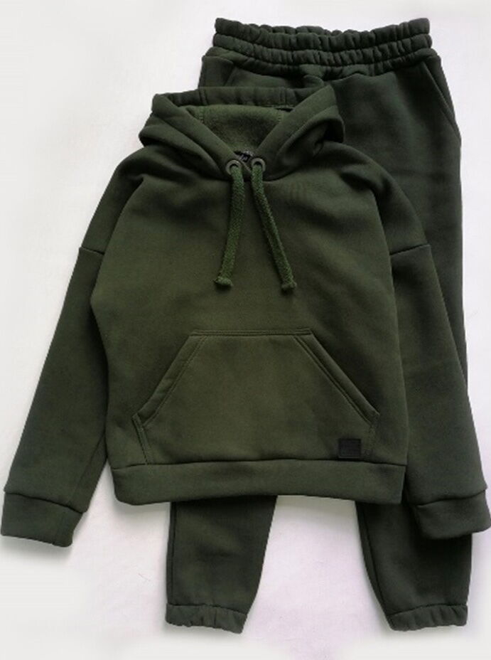 Утепленный спортивный костюм SmileTime хаки 22-9 - фото