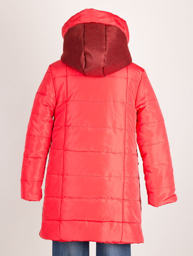 Куртка зимняя для девочки Одягайко красная 2790 - фото