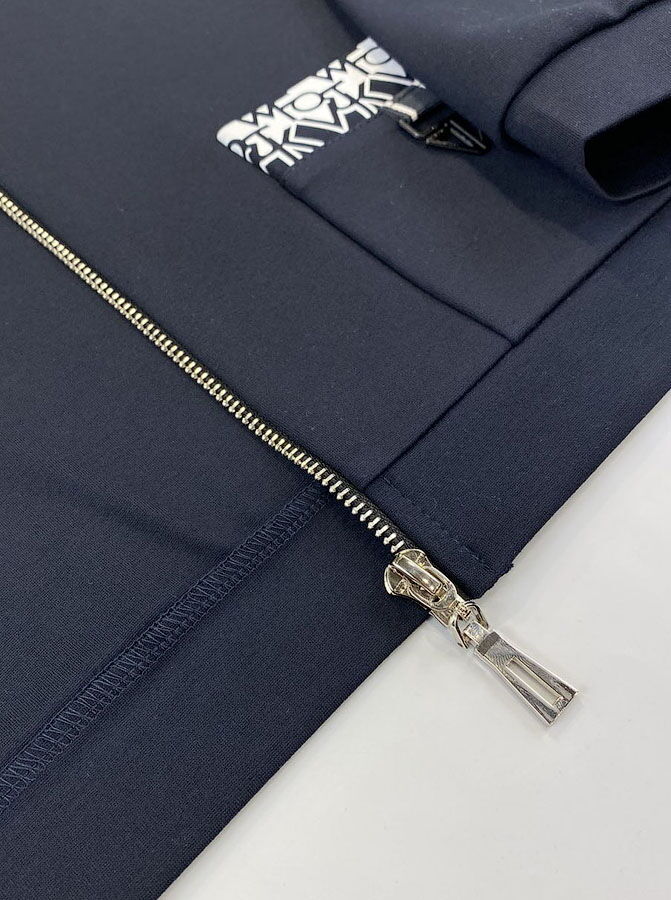 Бомбер для девочки Mevis синий 4794-01 - фото