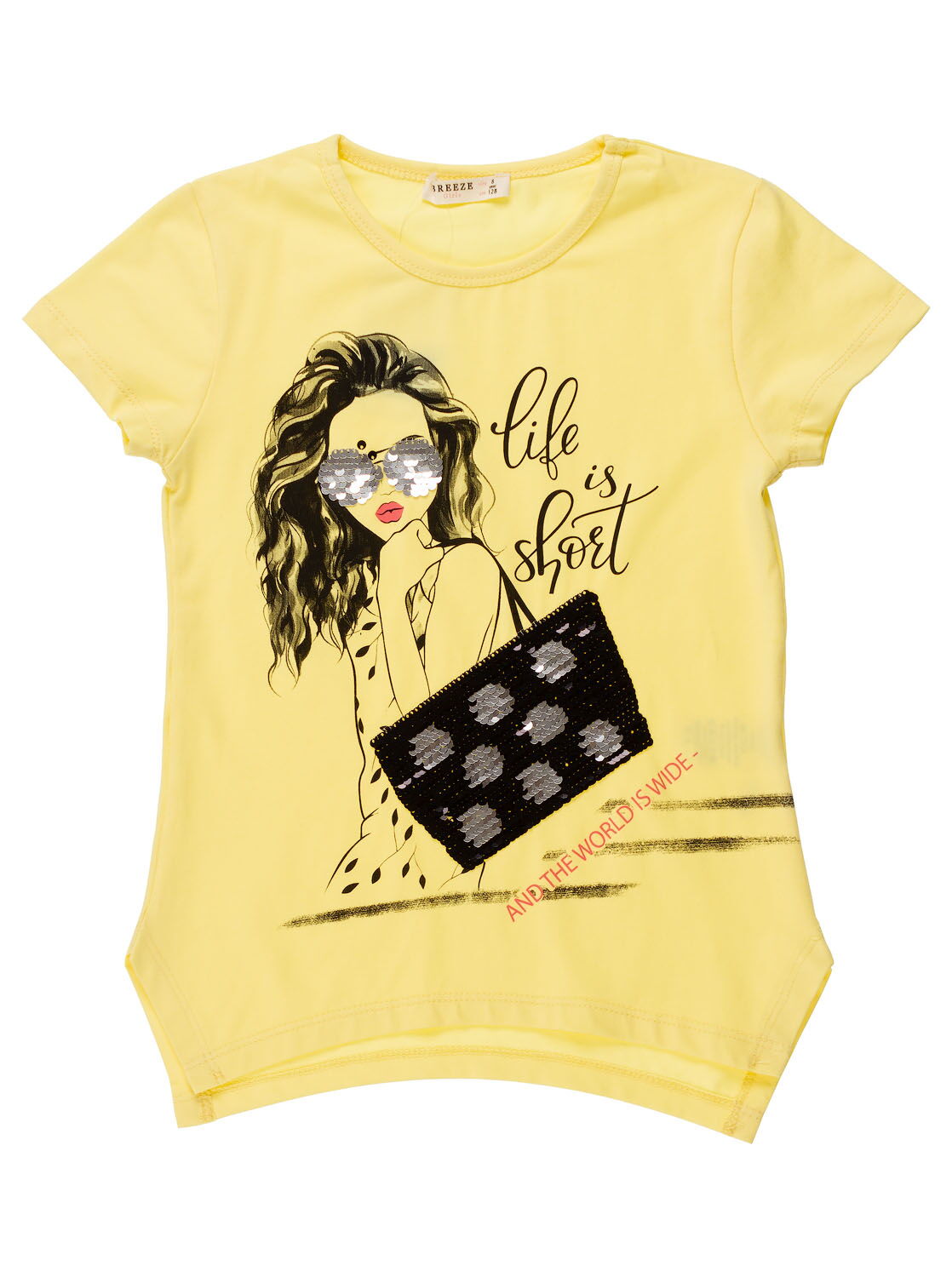 Комплект футболка и бриджи Breeze Девушка желтый 12087 - размеры