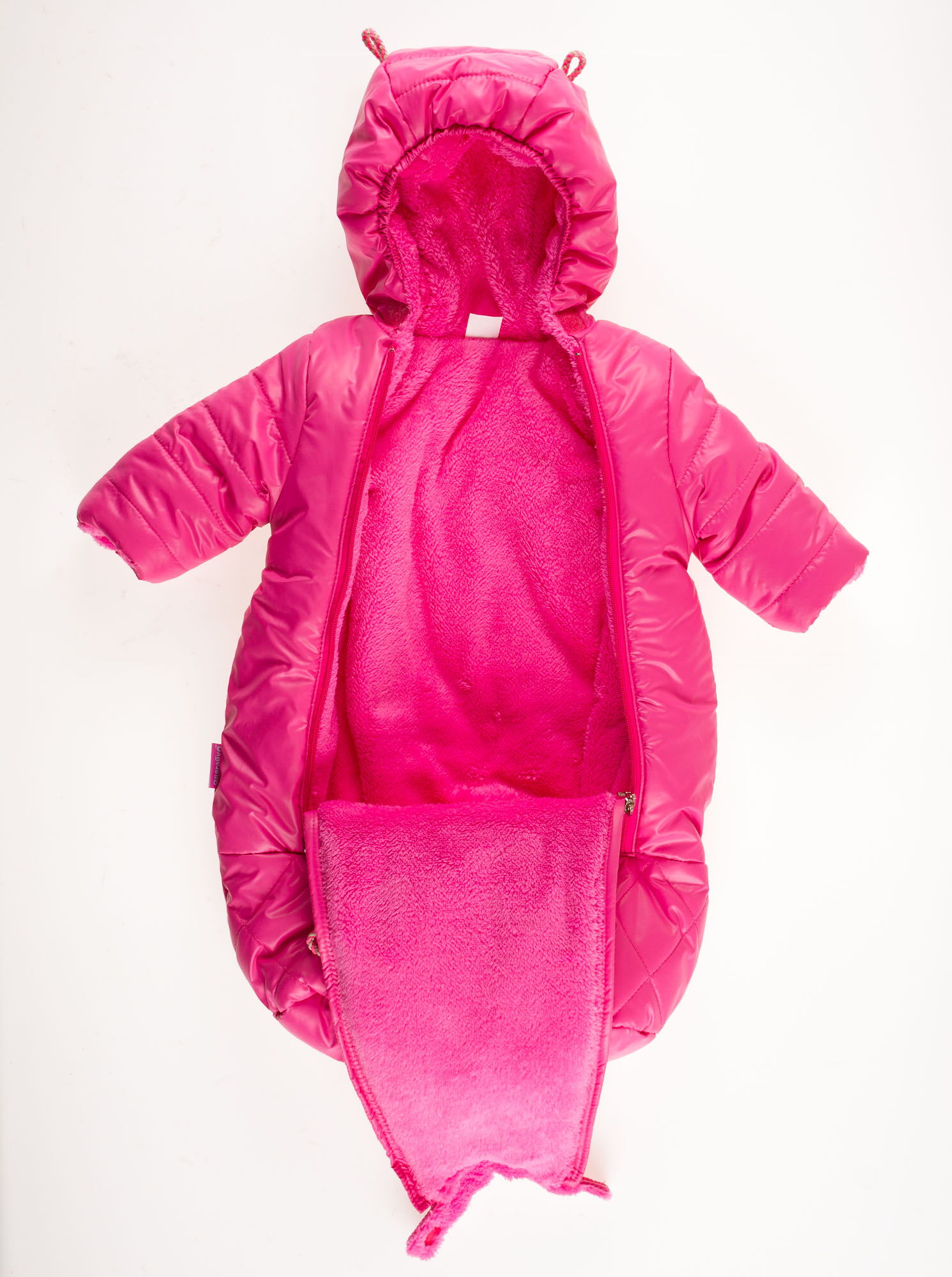 Конверт зимний для девочки Одягайко розовый 3204О - фото
