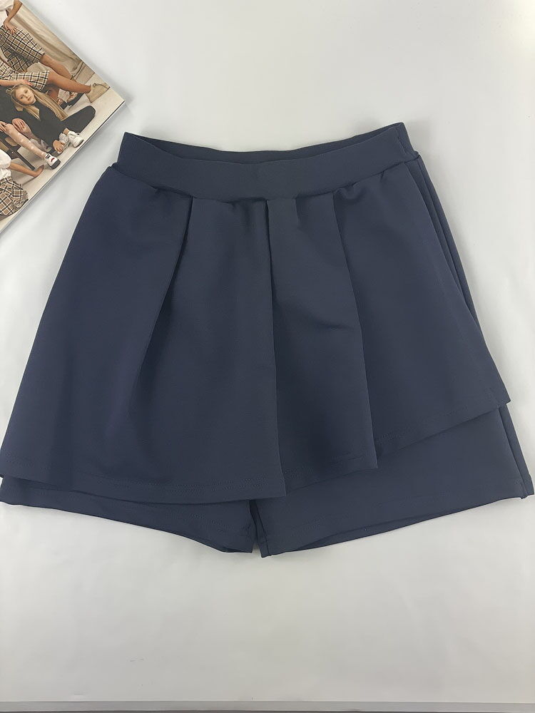 Юбка-шорты школьная для девочки SMIL темно-синяя 120286 - купить