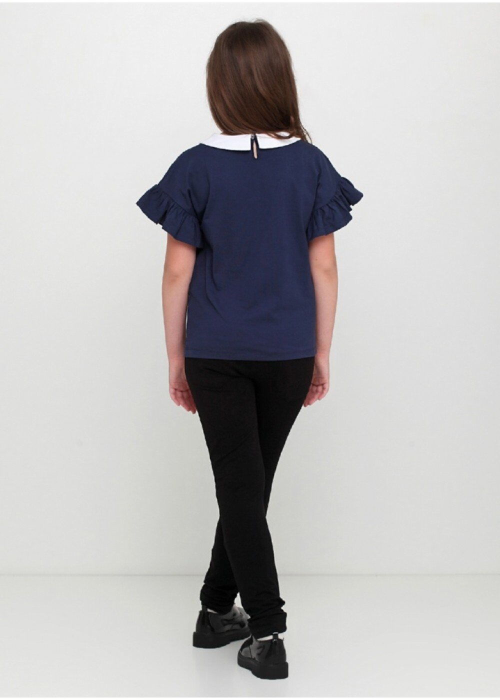 Трикотажная блузка для девочки Vidoli синяя 19592 - фото