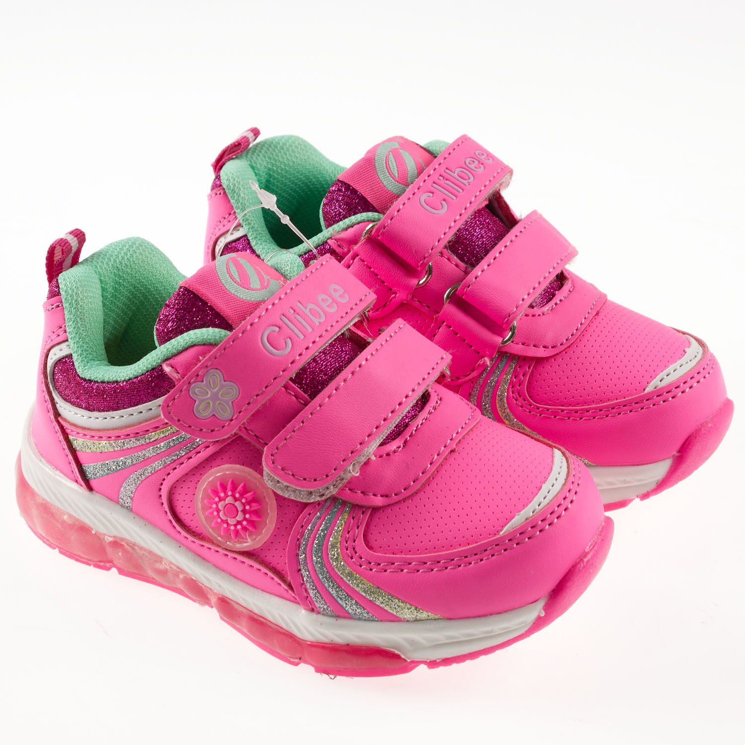 Кроссовки для девочки Clibee розовые К-190 - фото