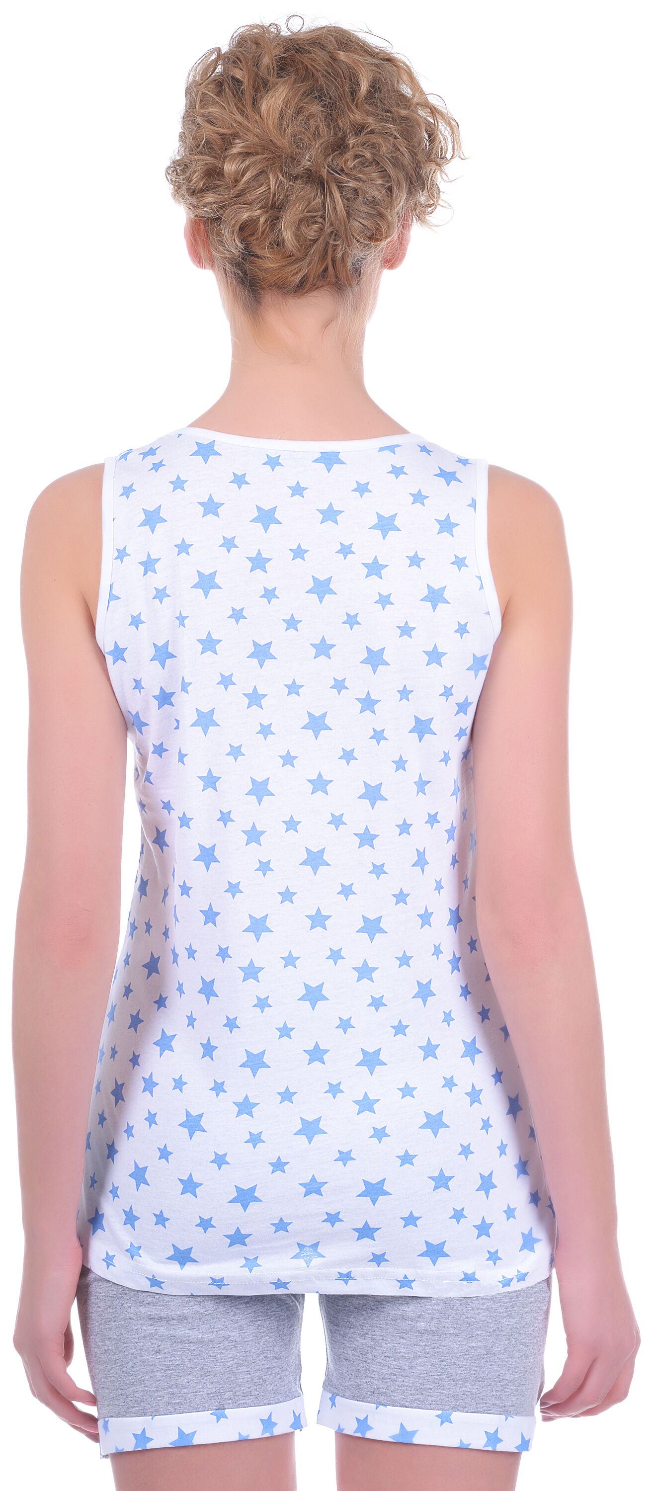 Комплект женский (майка+шорты) MISS FIRST STARS голубой - размеры