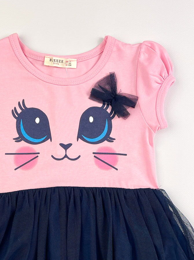 Платье для девочки Кошечка розовое 10676 - Киев