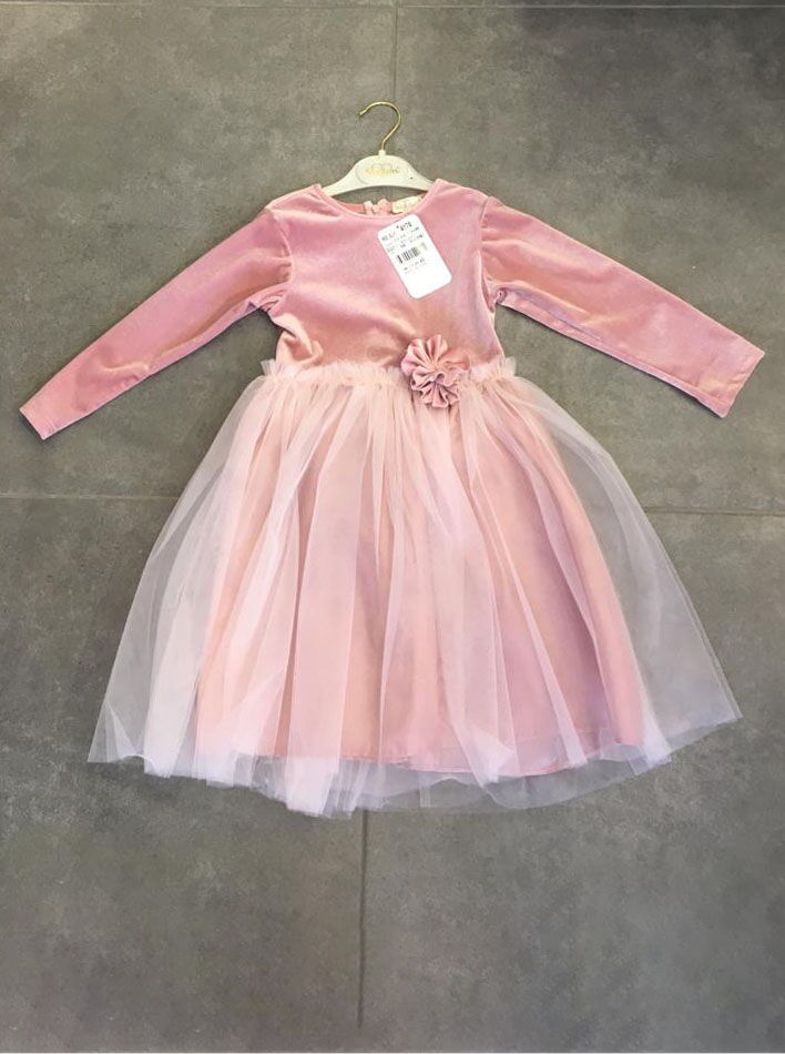 Платье нарядное для девочки Serkon розовое 4170 - фото