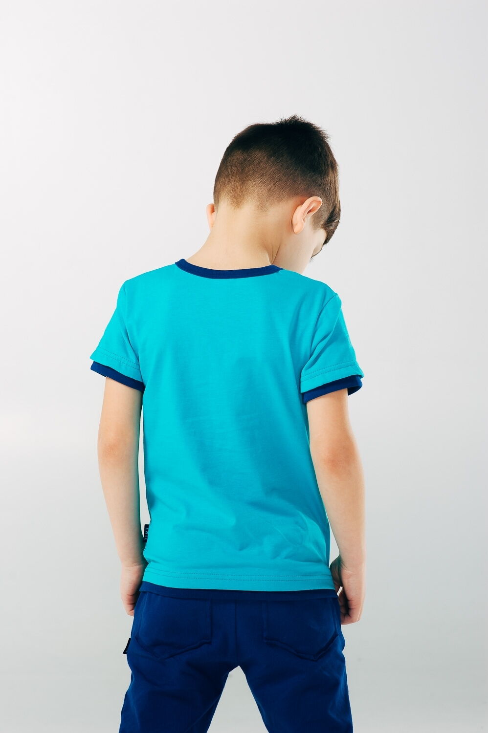 Футболка для мальчика SMIL Мечтатели бирюзовая 110490 - фото