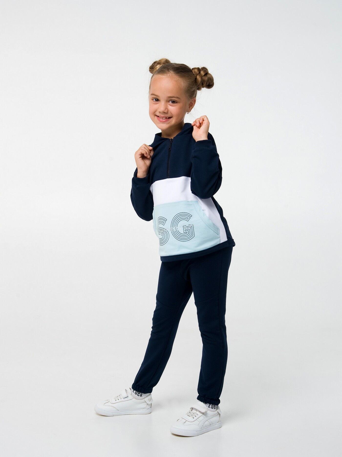 Спортивный костюм для девочки SMIL темно-синий 117286/117287/117300 - цена