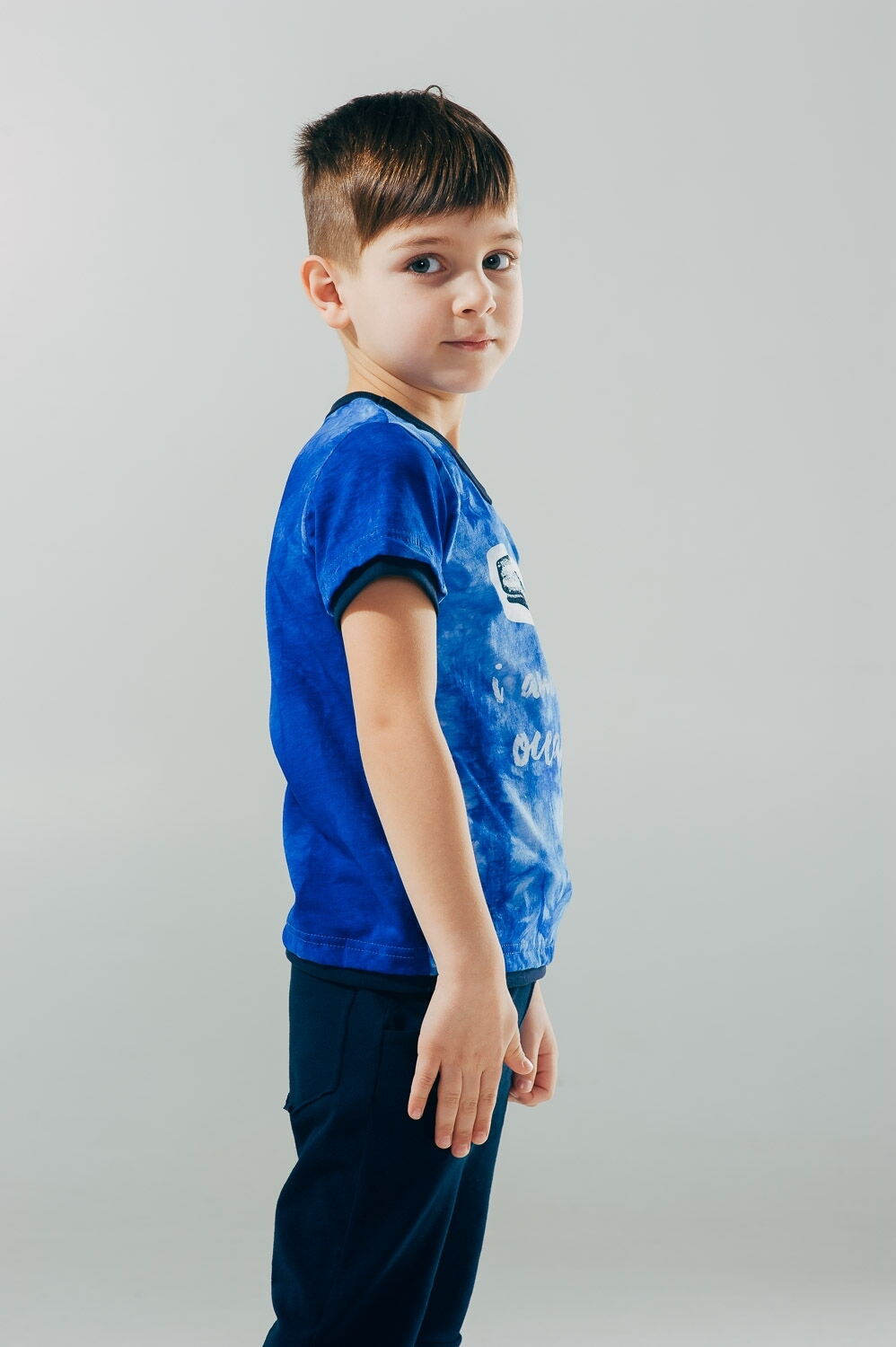 Футболка для мальчика SMIL Мечтатели синяя 110491 - размеры