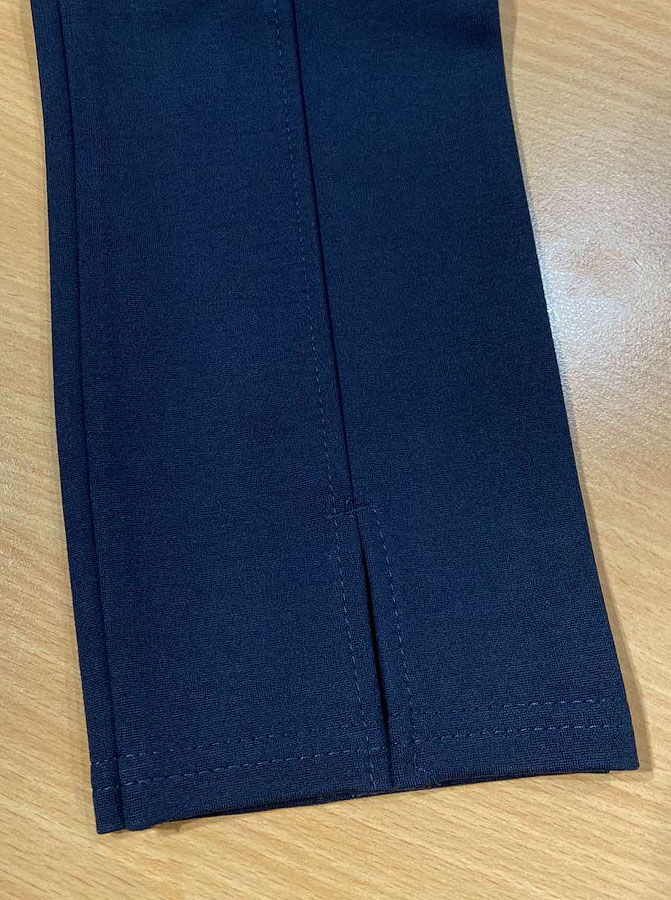 Лосины с разрезами для девочки Mevis синие 3881-01 - фотография