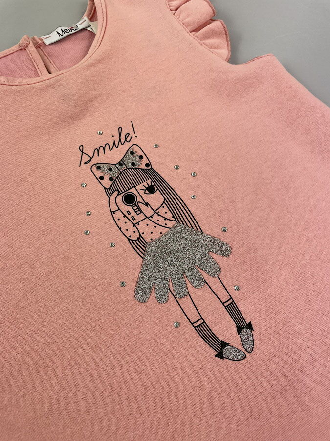 Платье для девочки Mevis розовое 3767-06 - фотография