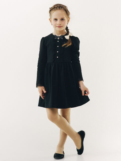 Платье школьное трикотажное SMIL черное 120218 - цена