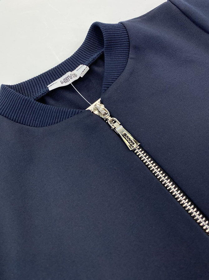 Бомбер для девочки Mevis синий 4794-01 - фотография