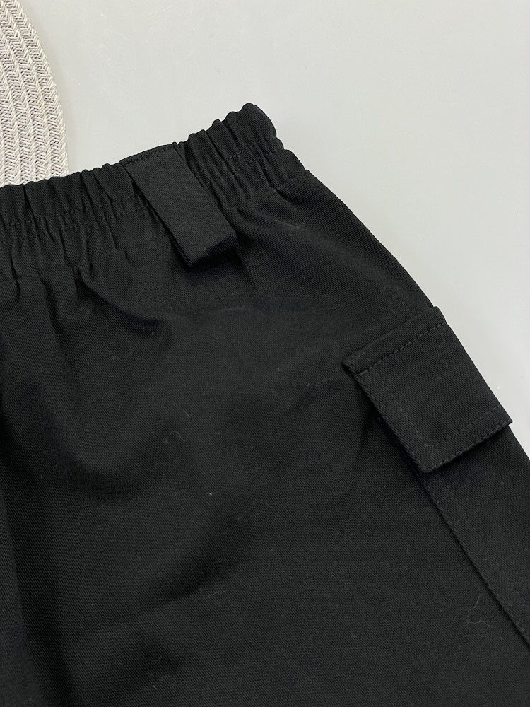 Коттоновая юбка-карго для девочки Mevis черная 4957-02 - размеры