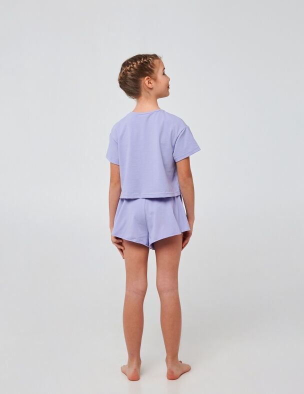 Летняя пижама для девочки SMIL Пандочка сиреневая 104698/104748  - размеры