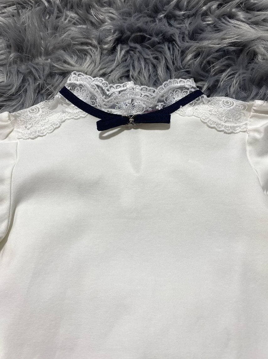 Блузка для девочки Mevis молочная 3802-02 - размеры