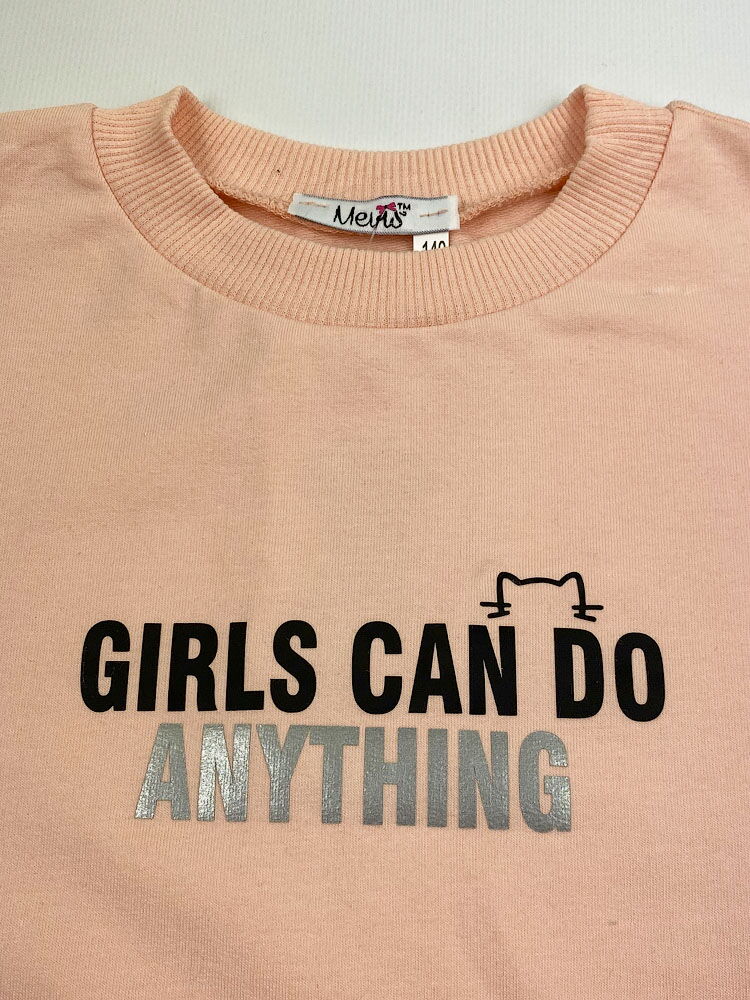 Спортивный костюм для девочки Mevis персиковый 3724-04 - картинка